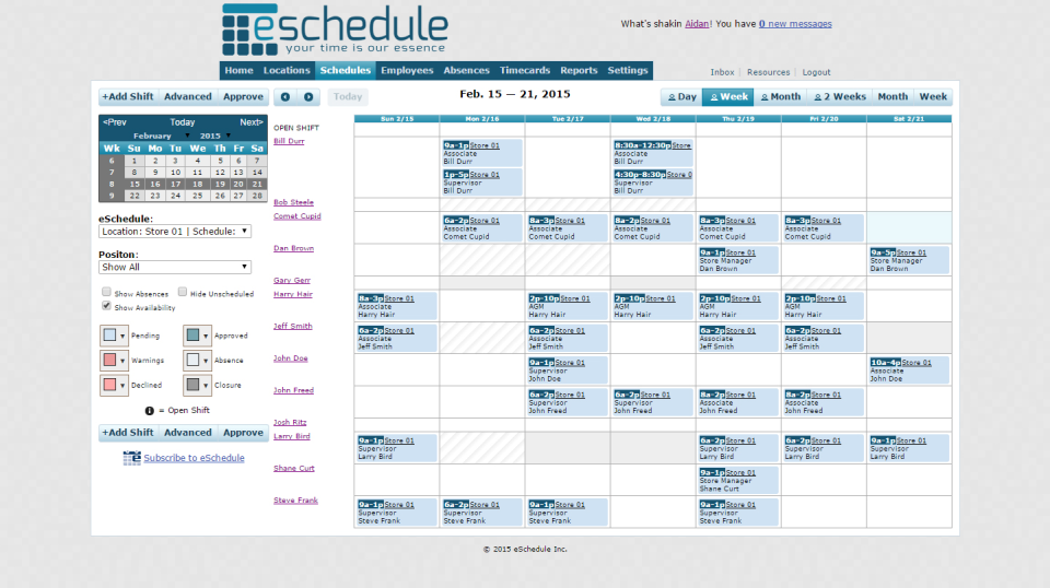 eschedule kroger